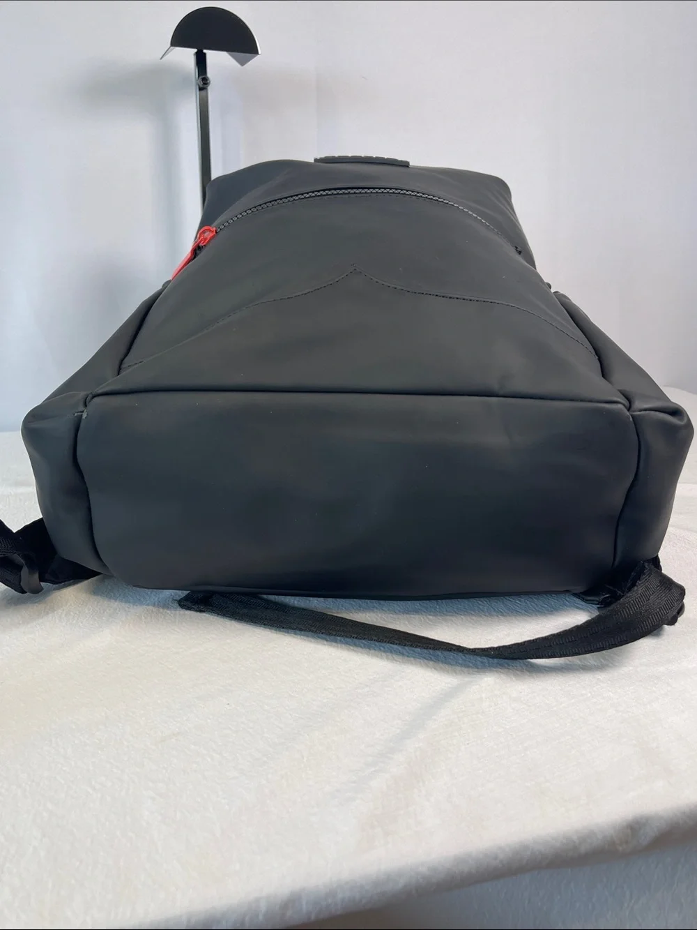 Hunter Original Roll Top Rubberized Backpack Black Water Resistant Travel Bag